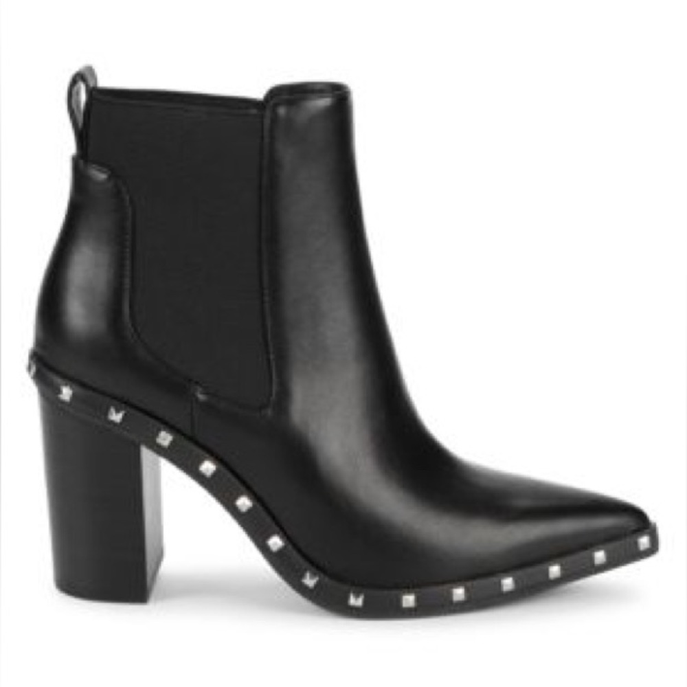 Charles by Charles David Black Studded Ankle Boots